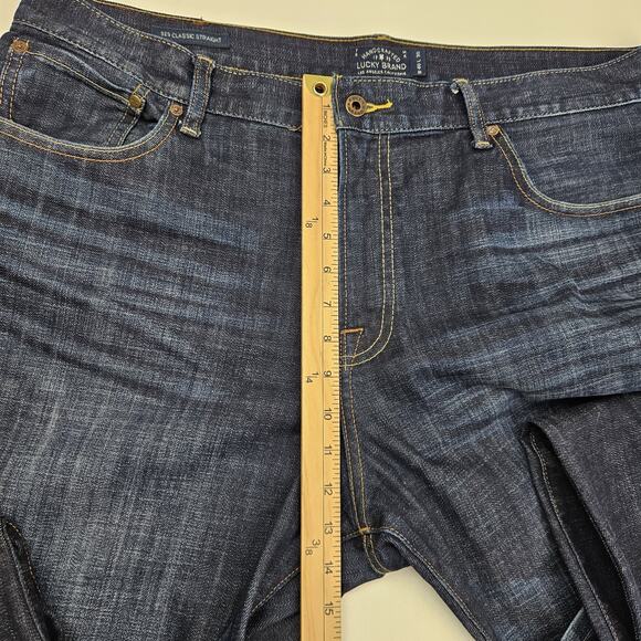 Lucky Brand 329 Classic Straight Fit‎ Men's 40x30 Stretch Dark Wash Denim Blue - Picture 8 of 10